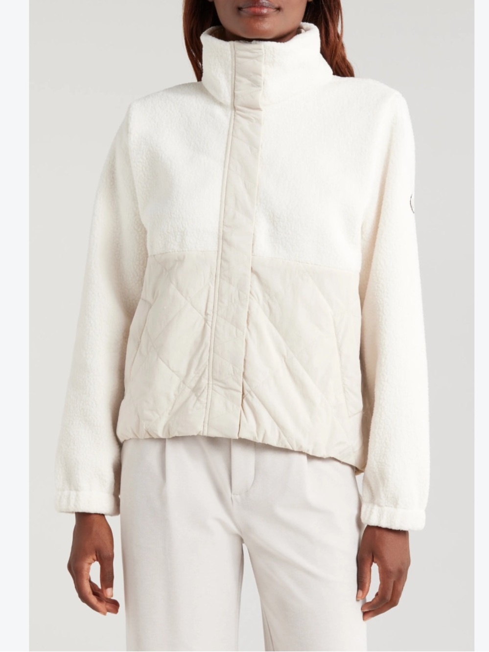 VUORI Cozy Cream Sherpa Zip-Front Jacket
